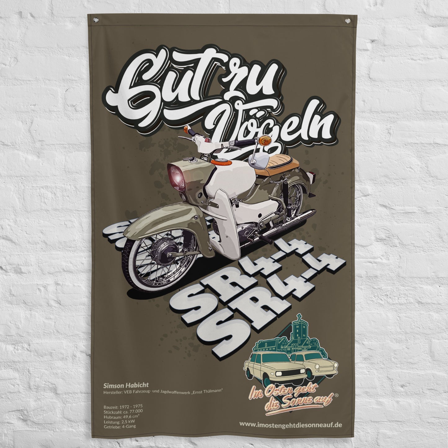 Werkstattfahne - Simson Habicht - Gut zu Vögeln