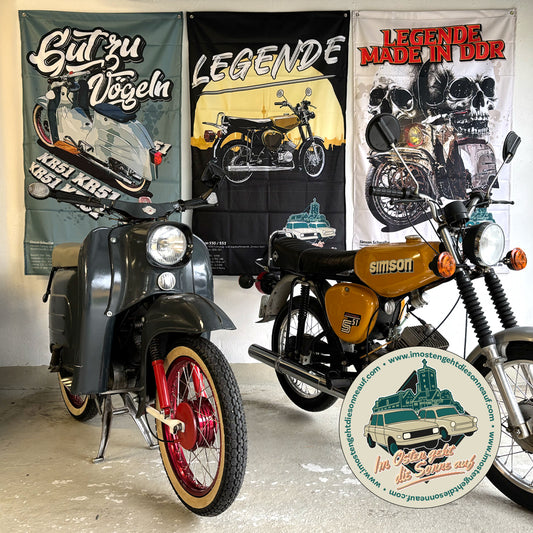 Werkstattfahne - Simson Schwalbe - Gut zu Vögeln